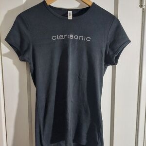 Clarisonic Rhinestoned T Shirt Size XL Beauty Brand Swag Merch Y2K Unique